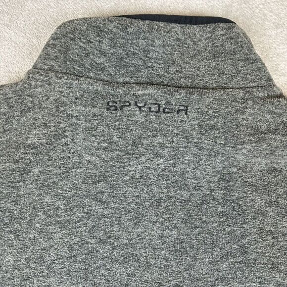 Spyder Jacket Men Gait Half Zip Sweater Gray Small Pullover Fleece Sweatshirt - Picture 5 of 9